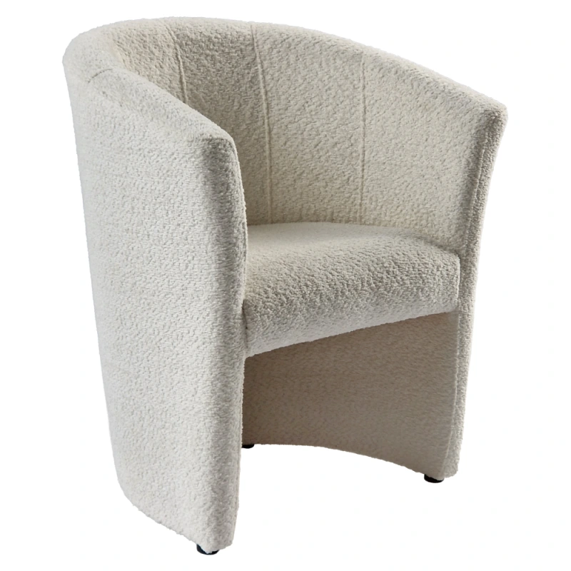 Klubové kreslo, smotanová látka Coral, CUBA 7