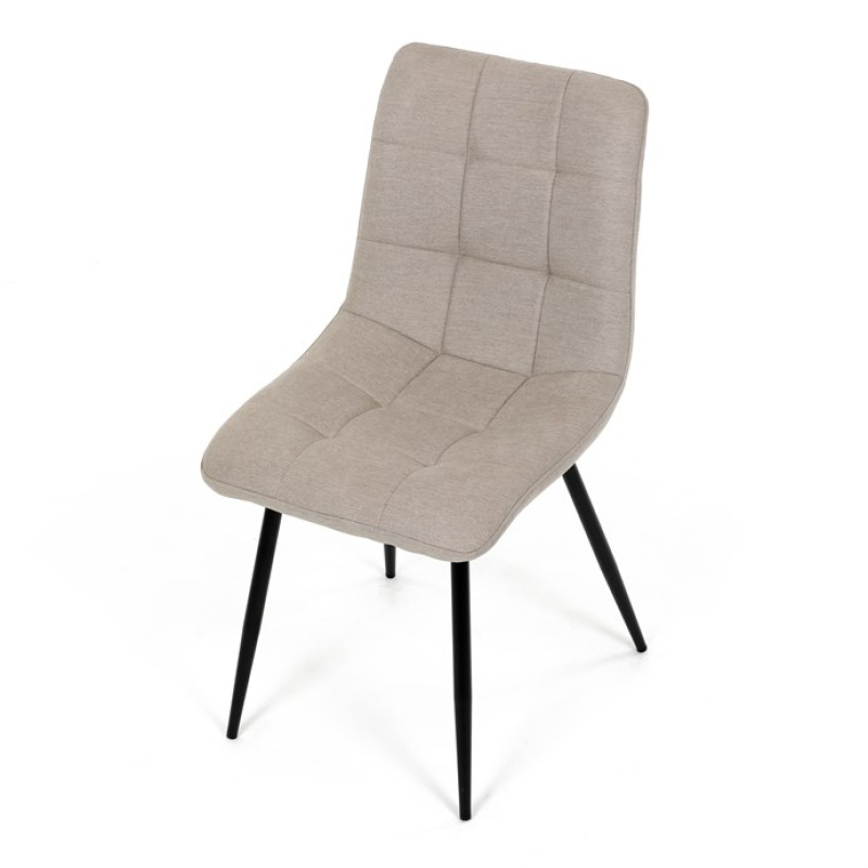 Židle jídelní DCL-193 CAP2, cappucino látka, černé kovové nohy 14