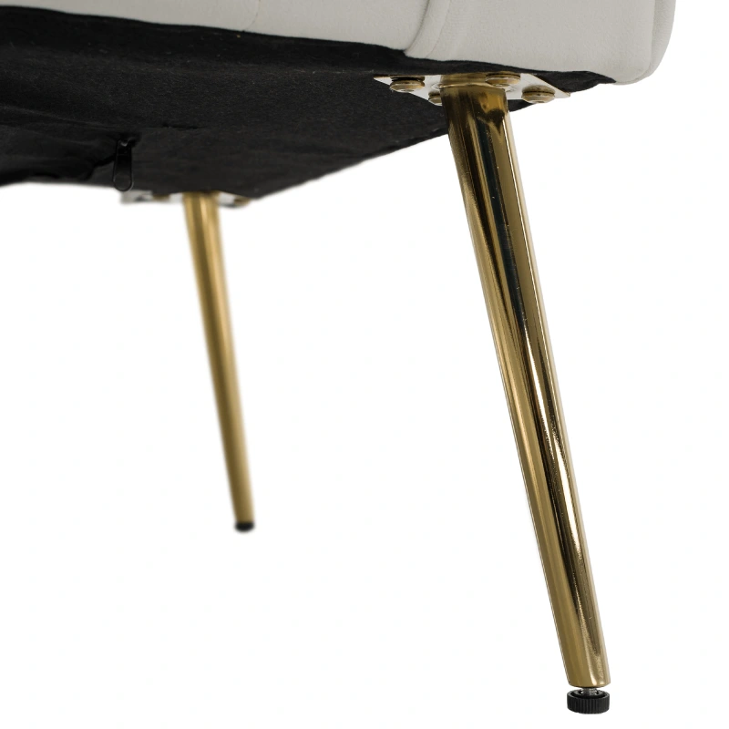 Relaxačné kreslo, béžová Velvet látka, BARET 7