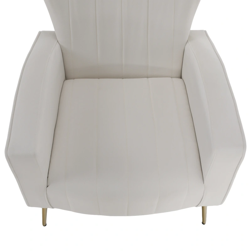 Relaxačné kreslo, béžová Velvet látka, BARET 3