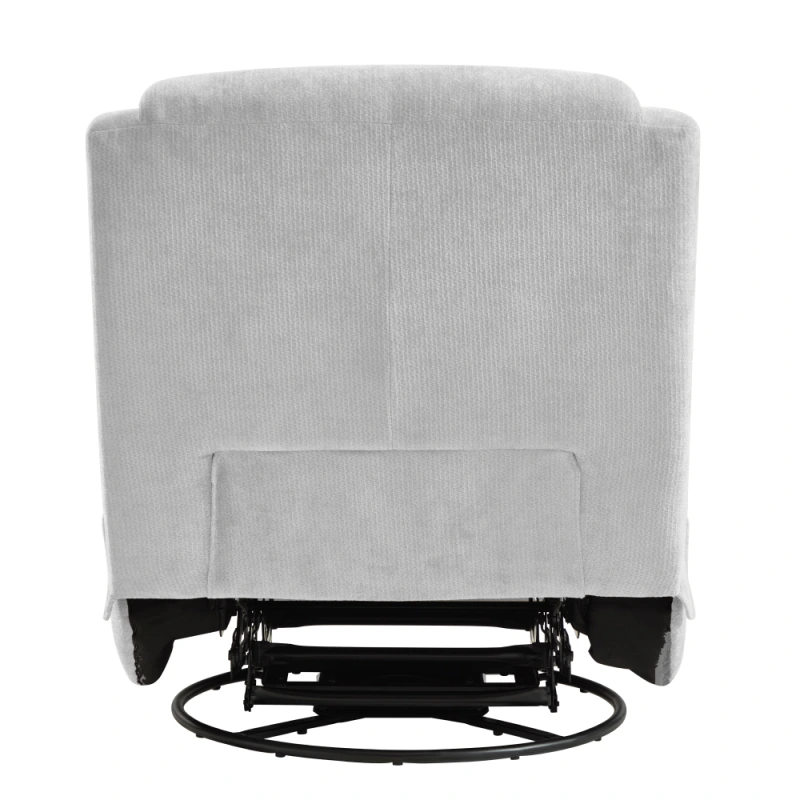 Luxusné otočné kreslo, hojdacie, svetlosivá, UMBRO 4