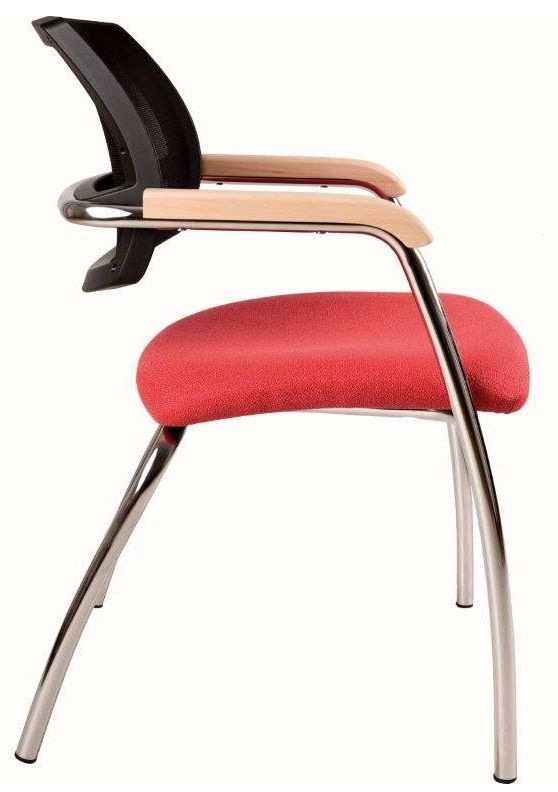 Konferenčná rokovacia stolička OLYMP čalúnenie KOŽENKA Valencia, Silvertex 11