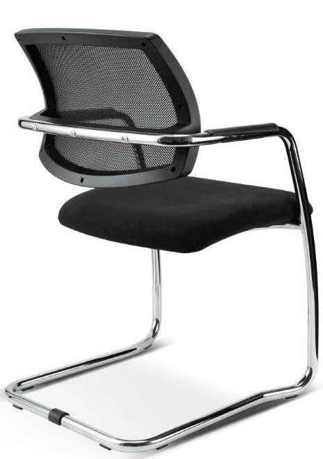 Konferenčná rokovacia stolička OLYMP čalúnenie KOŽENKA Valencia, Silvertex 7