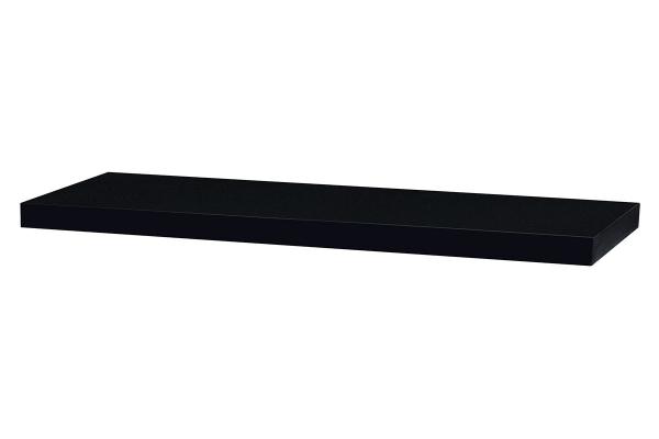 Polička nástenná 80 cm, MDF, farba čierny vysoký lesk, baleno v ochranej fólii - P-005 BK