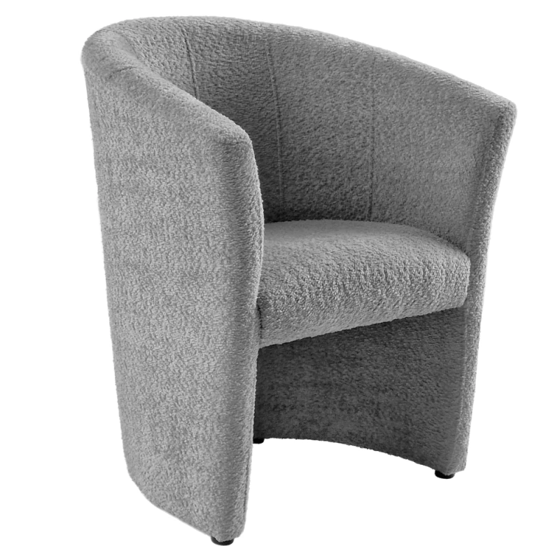 Klubové kreslo, sivá látka Coral, CUBA 4