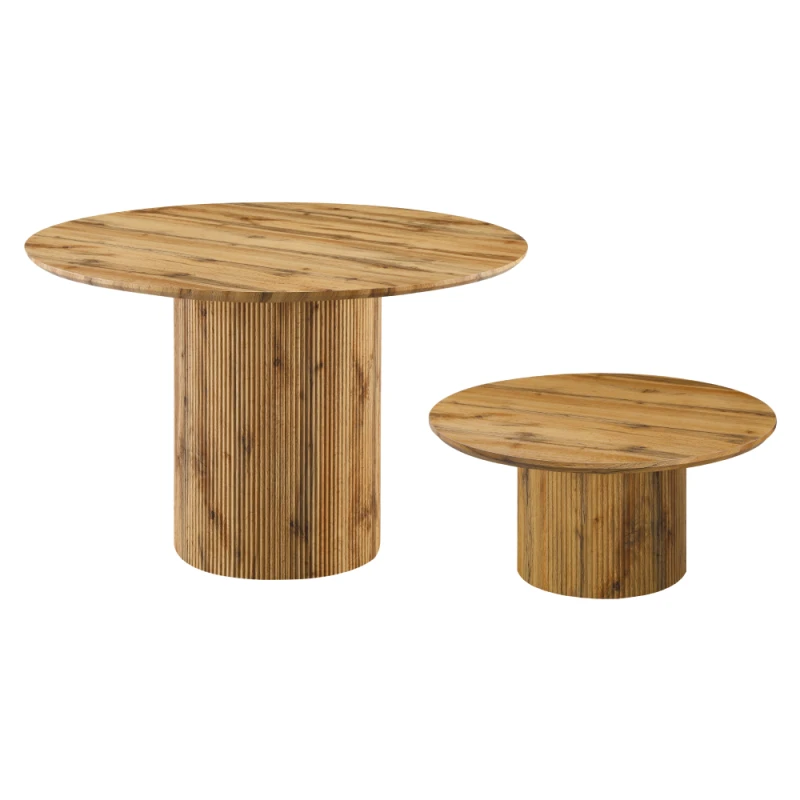 Konferenčný stolík, dub, priemer 80 cm, MAHIR TYP 2 1