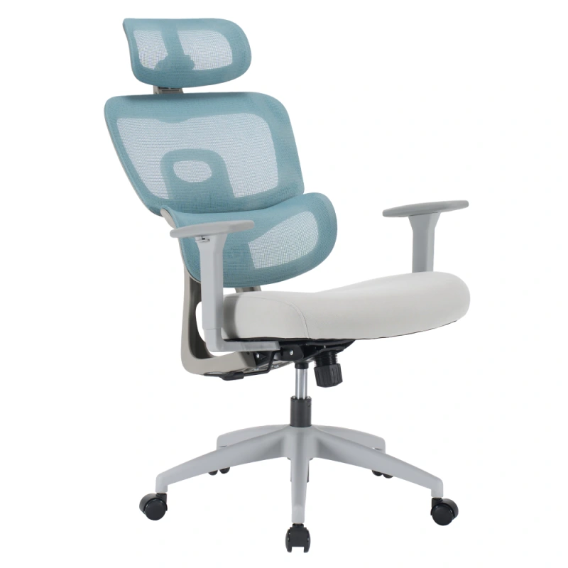 Kancelárske kreslo, neomint/svetlosivá/sivá, ERMEN 16