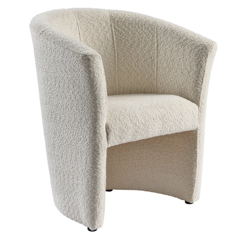 Klubové kreslo, smotanová látka Coral, CUBA 10