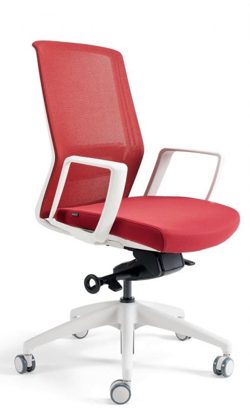 BESTUHL Kancelárska stolička J17 WHITE BP červená
