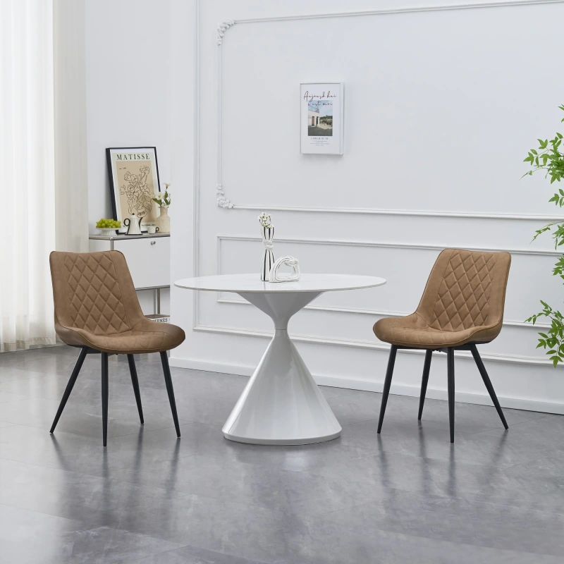 Stolička, svetlohnedá ekokoža/čierna, HARLAN 1