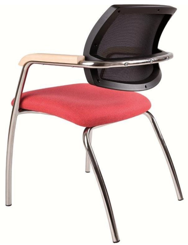 Konferenčná rokovacia stolička OLYMP čalúnenie KOŽENKA Valencia, Silvertex 12