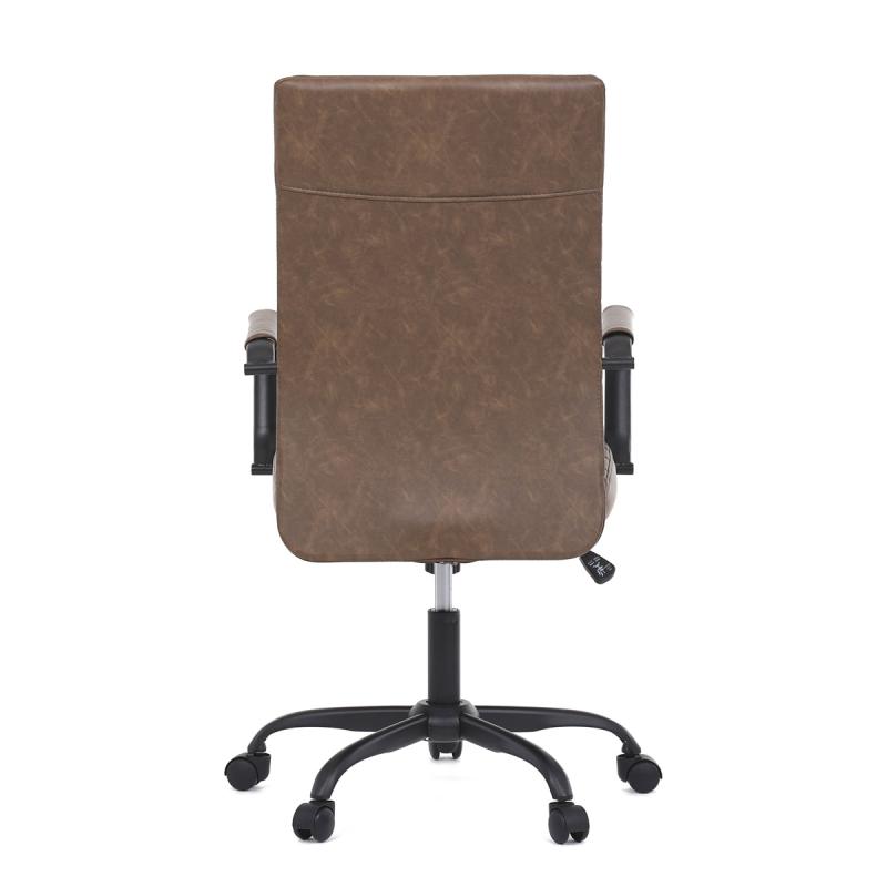 Kancelárska stolička KA-V306 BR hnedá ekokoža