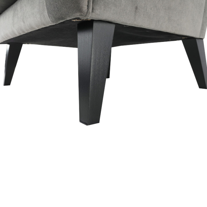 Kreslo-ušiak, svetlosivá/čierna, RODEZA 4