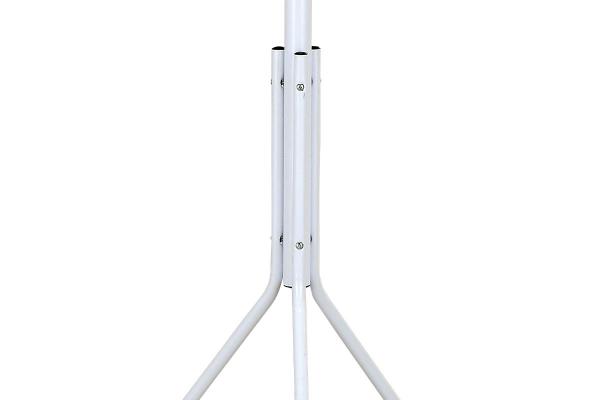 Autronic - Vešiak stojanový, výška 174 cm, kovová konštrukcia, biela matný lak, nosnosť 6 kg - 80001