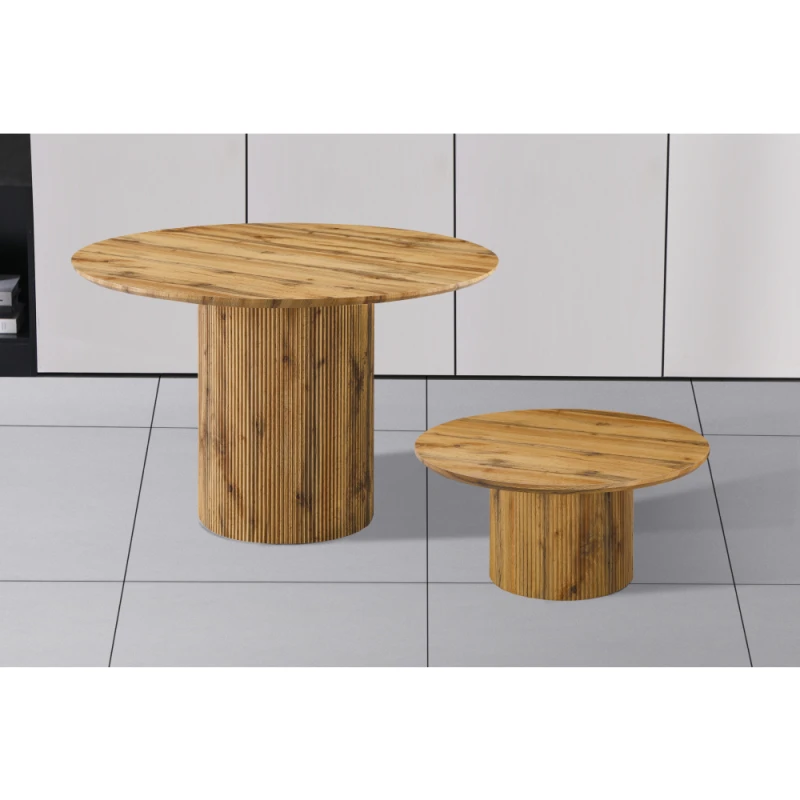 Konferenčný stolík, dub, priemer 80 cm, MAHIR TYP 2 2