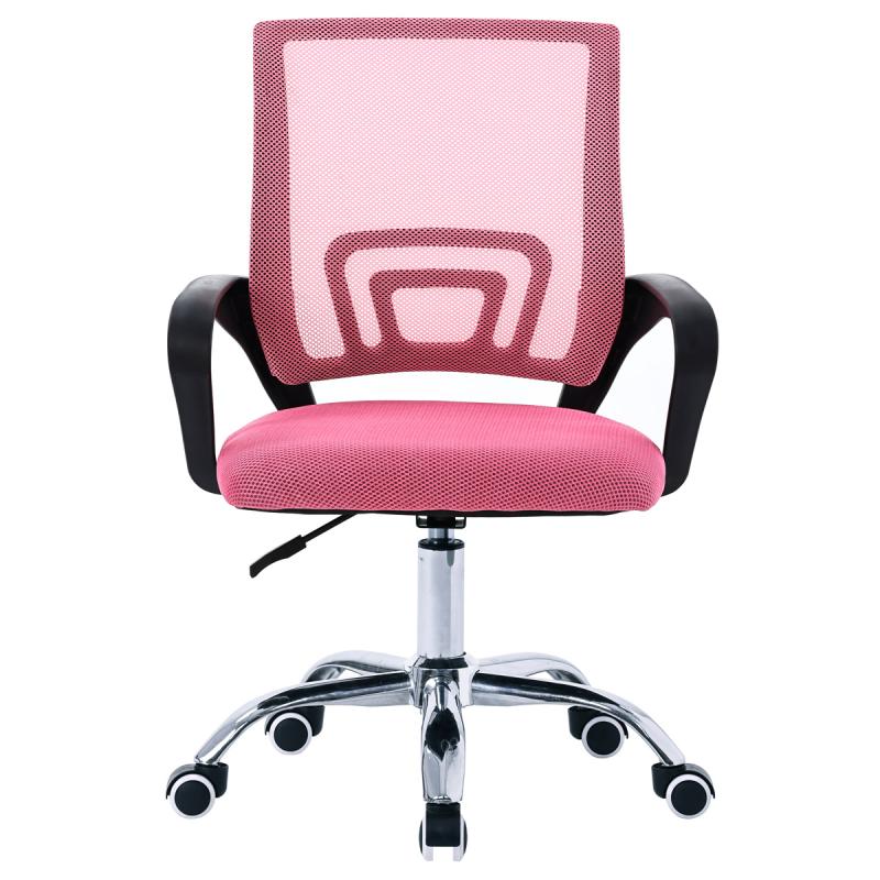 Kancelárska stolička KA-L103 PINK ružová látka MESH a sieťovina MESH