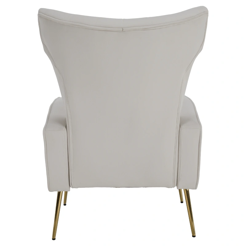 Relaxačné kreslo, béžová Velvet látka, BARET 13