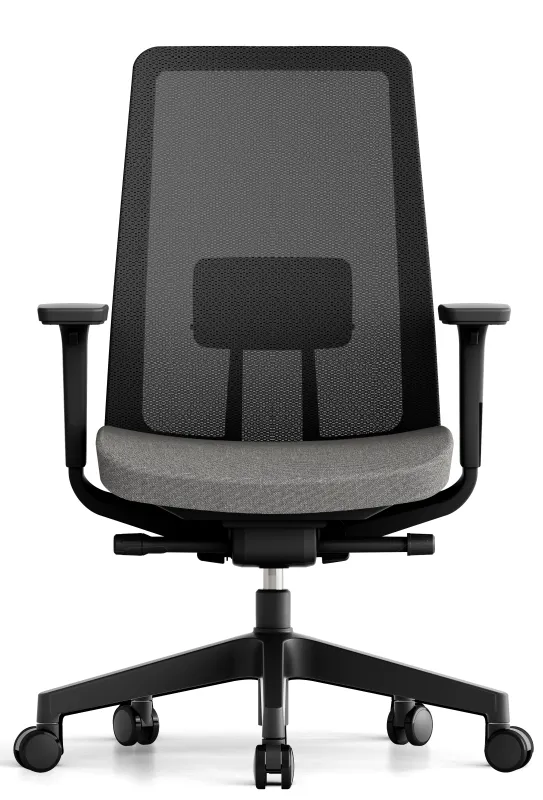 OFFICE MORE Kancelárska stolička K10 BLACK šedá