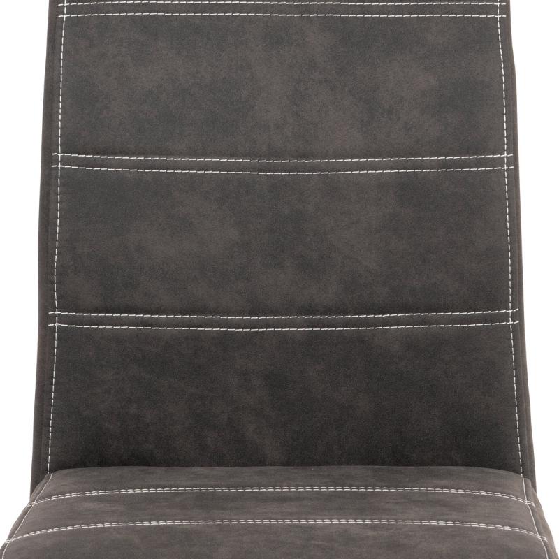 Jedálenská stolička HC-483 GREY3 sivá látka COWBOY v dekore vintage kože