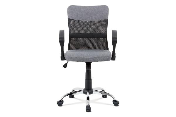 Kancelárska stolička Junior KA-V202 GREY, šedá látka, čierna MESH