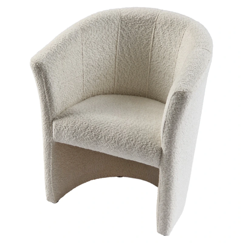 Klubové kreslo, smotanová látka Coral, CUBA 8