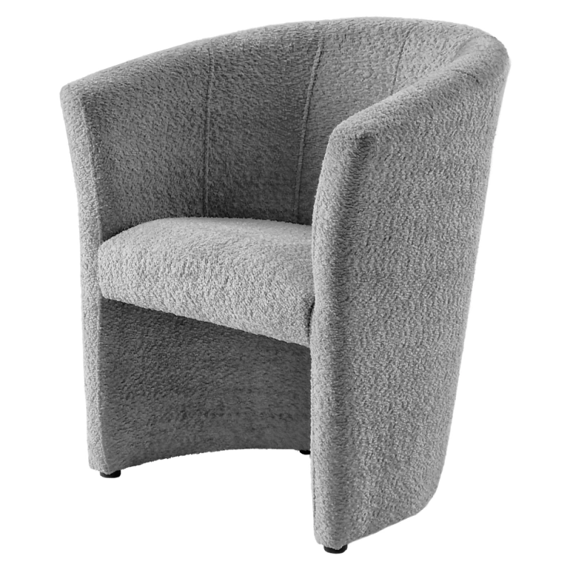 Klubové kreslo, sivá látka Coral, CUBA 7