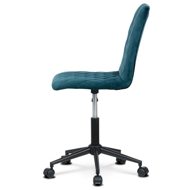 Kancelárská stolička Junior KA-T901 BLUE4, modrá zamatová látka