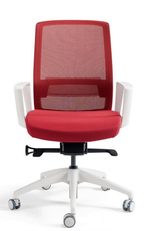BESTUHL Kancelárska stolička J17 WHITE BP červená