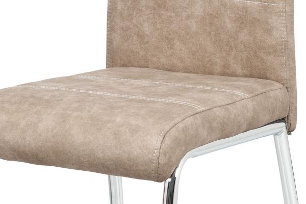 Jedálenská stolička HC-486 CRM3, krémová látka COWBOY v dekore vintage kože