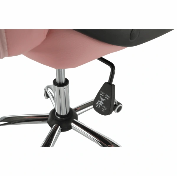 Kancelárske kreslo, ružová ekokoža, RULIS 2