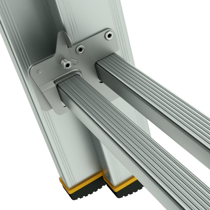 ALVE Rebrík hliníkový dvojdielny výsuvný rozšírený 8708 PROFI PLUS FORTE
