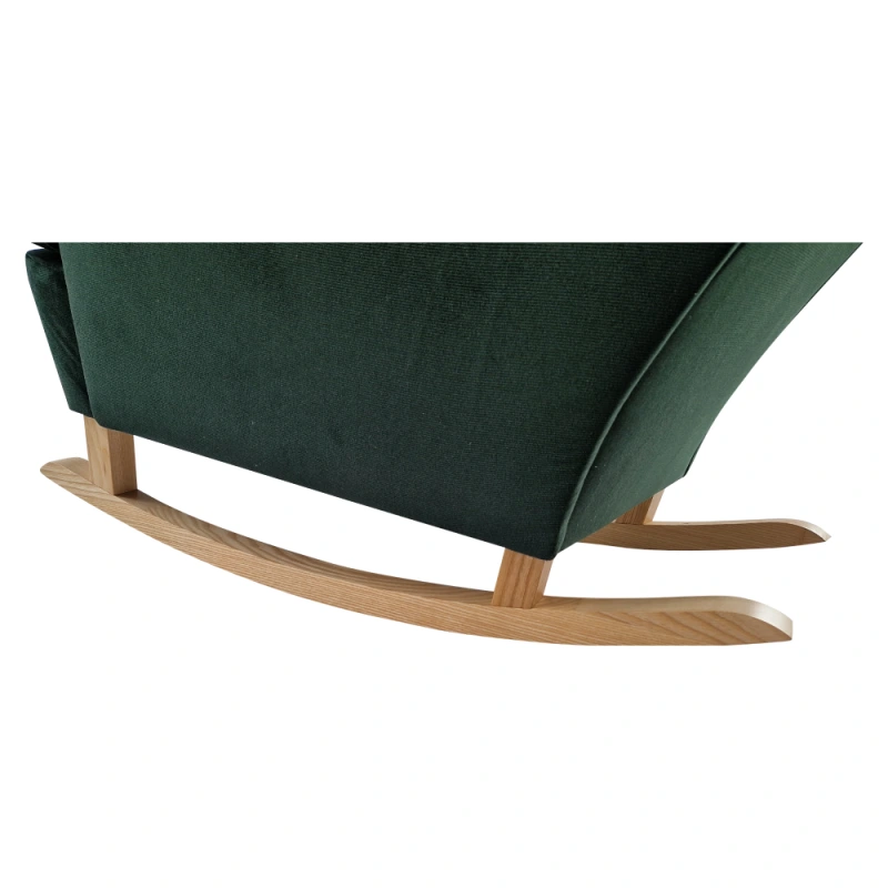 Hojdacie kreslo ušiak, zelená/buk, TEJA 8