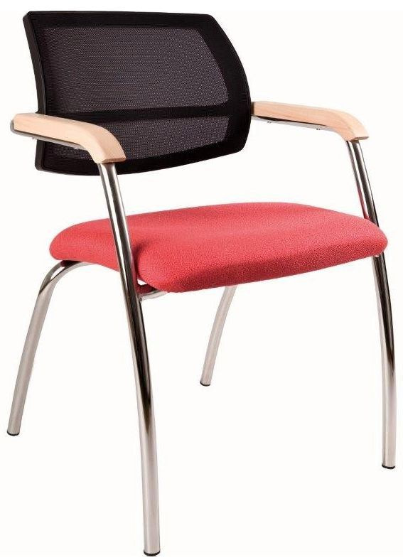 Konferenčná rokovacia stolička OLYMP čalúnenie KOŽENKA Valencia, Silvertex 10