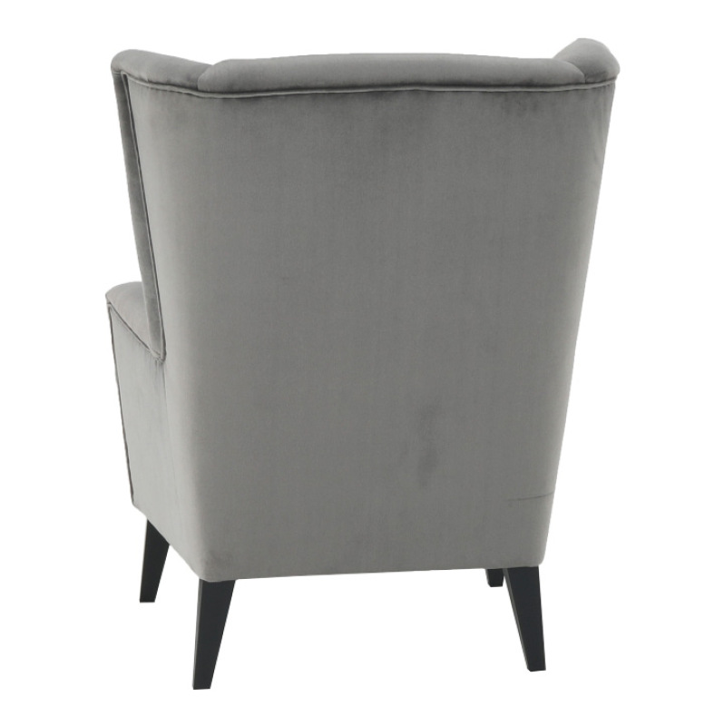 Kreslo-ušiak, svetlosivá/čierna, RODEZA 11