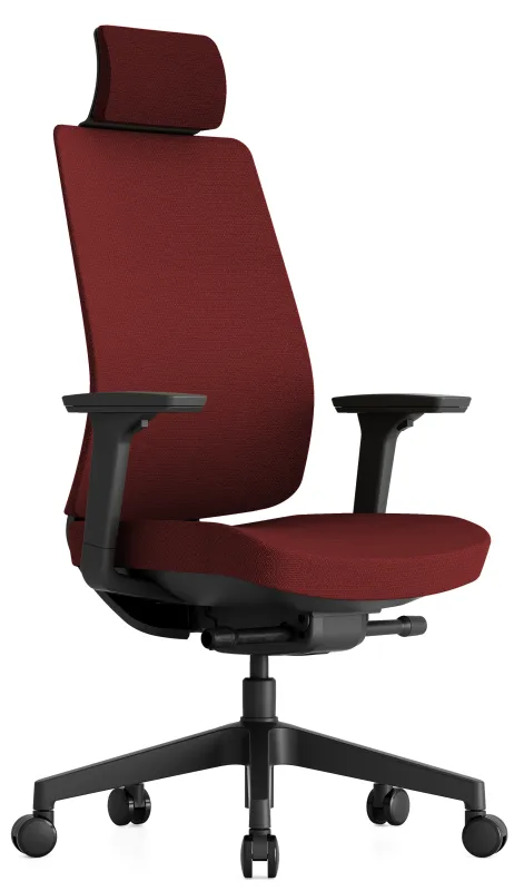 OFFICE MORE Kancelárska stolička K50 BLACK červená