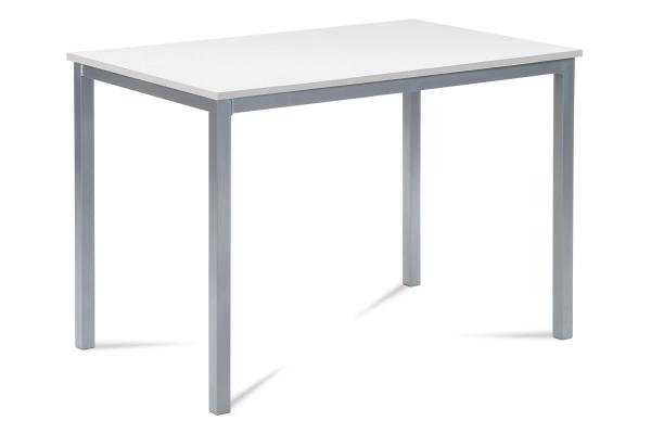 Autronic - jedálenský stôl 110x70, MDF biela / šedý lak - GDT-202 WT