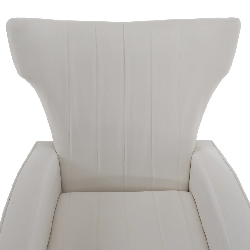 Relaxačné kreslo, béžová Velvet látka, BARET 2