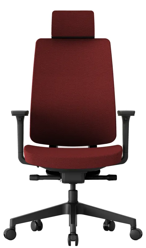 OFFICE MORE Kancelárska stolička K50 BLACK červená