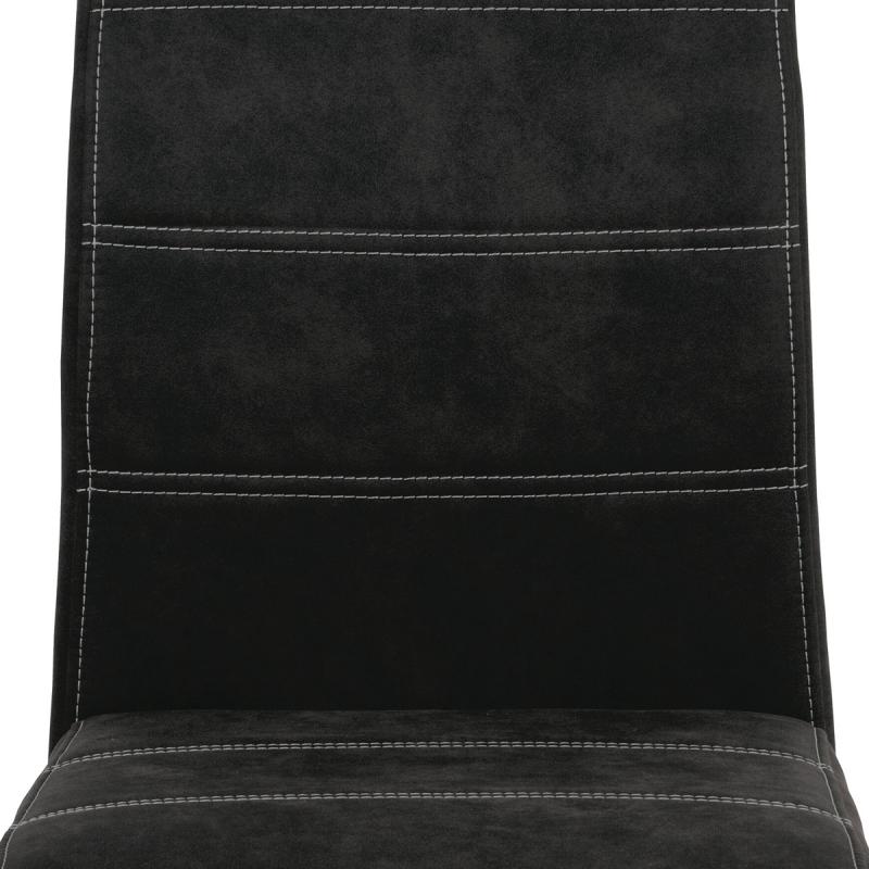 Jedálenská stolička HC-483 BK3 čierna látka v dekore vintage kože