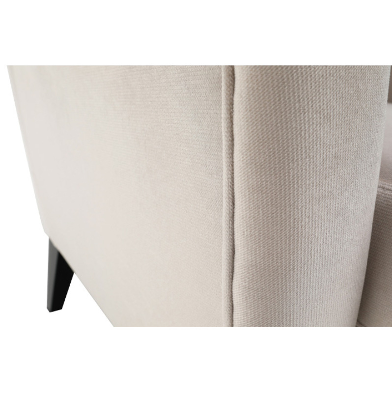 Kreslo-ušiak, krémová/čierna, RODEZA 8