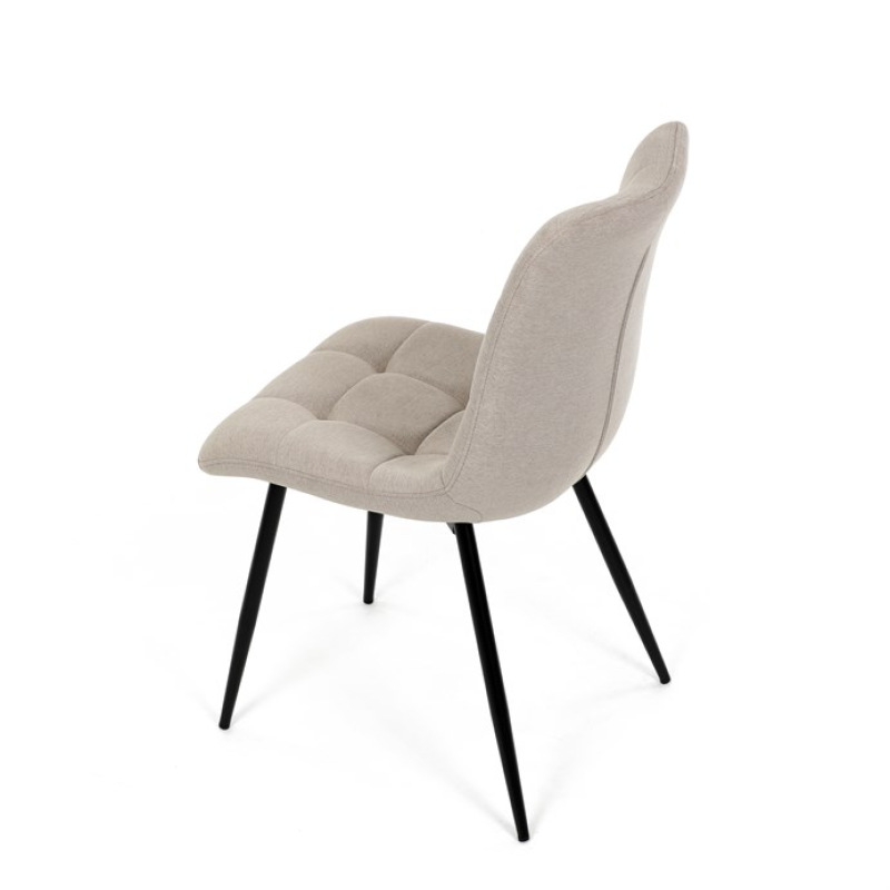 Židle jídelní DCL-193 CAP2, cappucino látka, černé kovové nohy 17