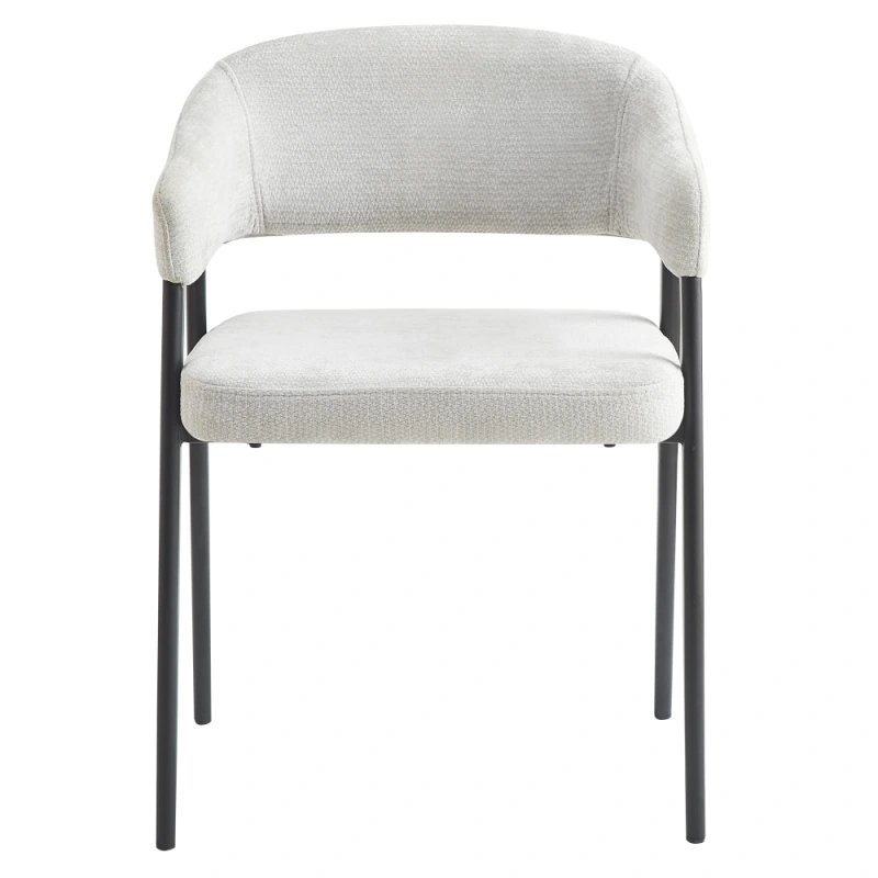 Dizajnové jedálenské kreslo, svetlosivá/čierna, NIZAR TYP 2 2