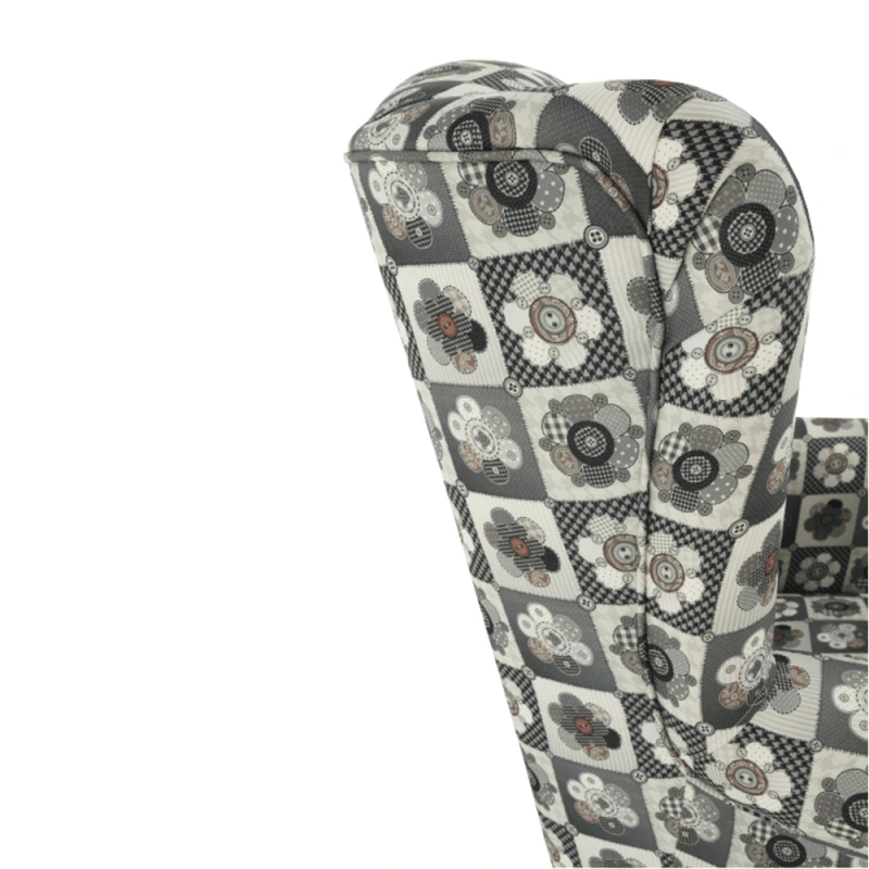 Kreslo ušiak, látka patchwork N1, CHARLOT 6