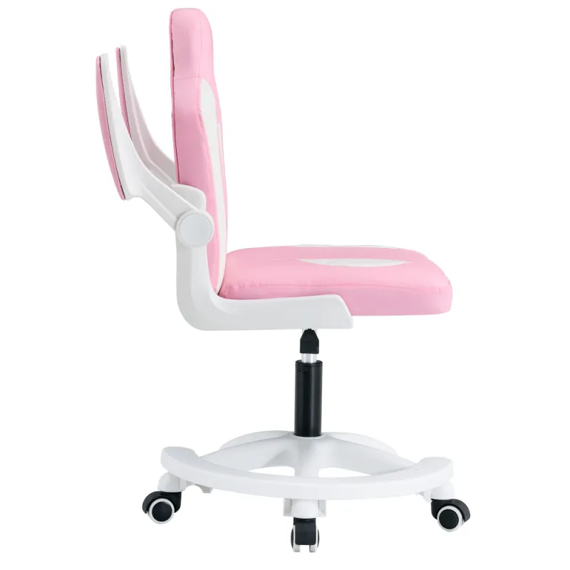 Otočná stolička, ružová/biela, ODELIA