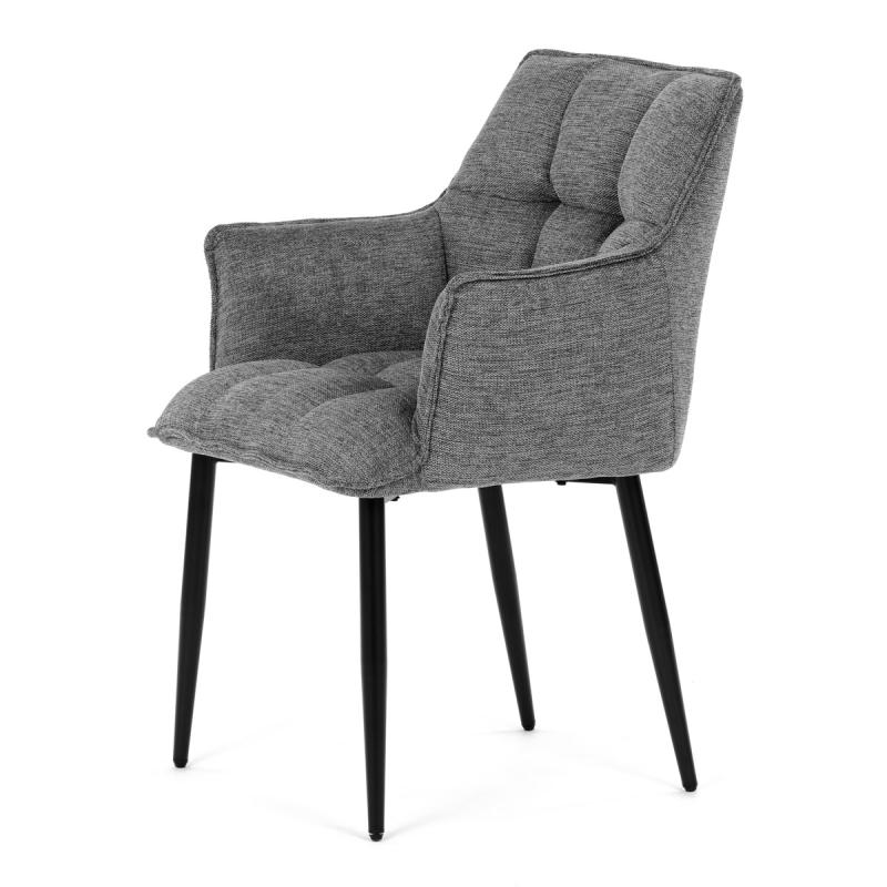 Jídelní židle, šedá, hladká látka, DCH-J2139 GREY2 2