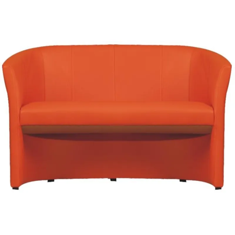 Klubové dvojkreslo, ekokoža oranžová, CUBA