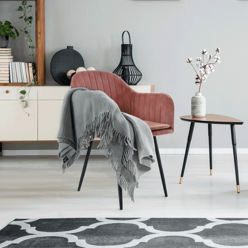 Dizajnové kreslo, ružovohnedá Velvet látka, ZIRKON 3