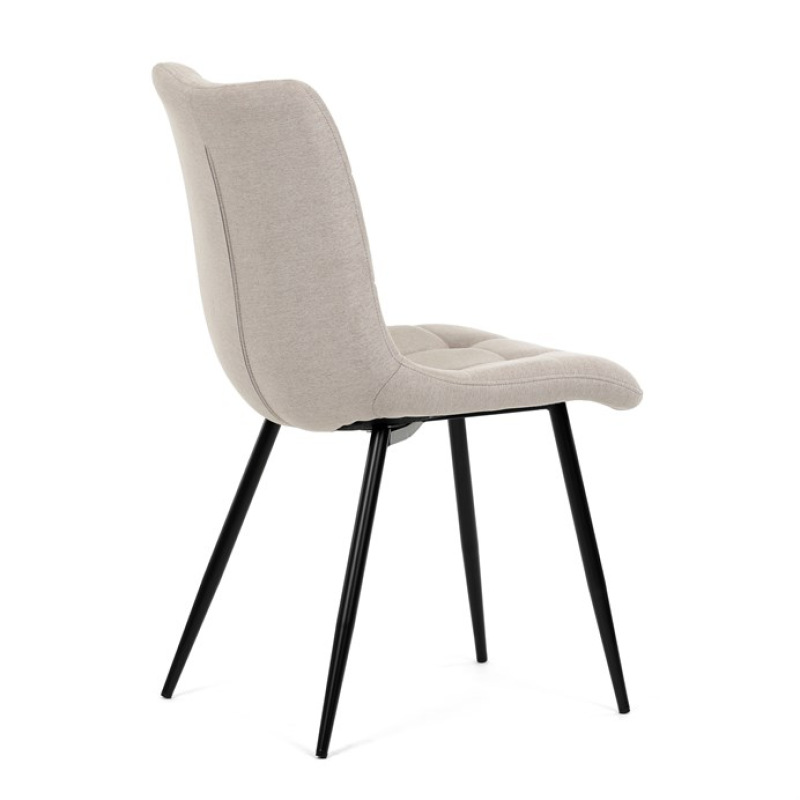 Židle jídelní DCL-193 CAP2, cappucino látka, černé kovové nohy 9
