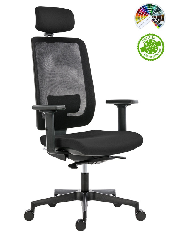 ANTARES Kancelárska stolička 1930 SYN ECLIPSE NET čalúnenie BLOOM koženka 20