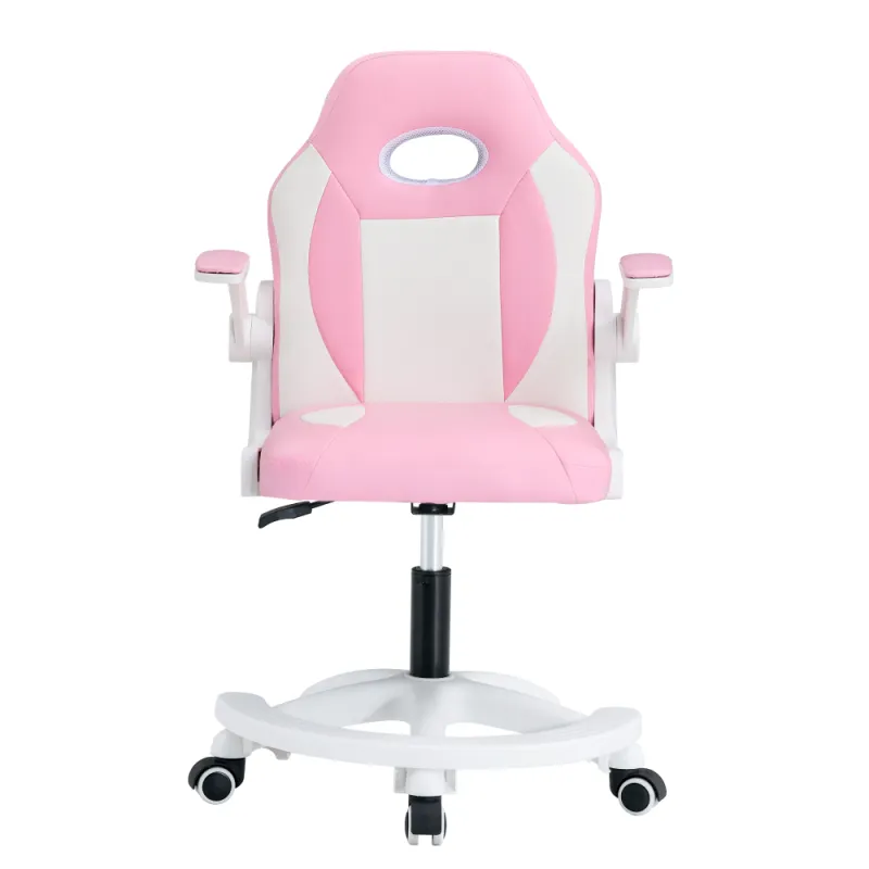 Otočná stolička, ružová/biela, ODELIA
